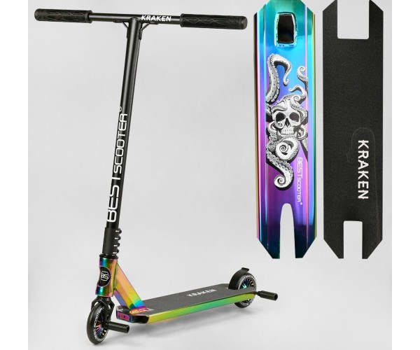 

Самокат трюковый Best Scooter Kraken KR64084, алюминиевый, колеса 110 мм, HIC-система, пеги, анодированная покраска, Неон