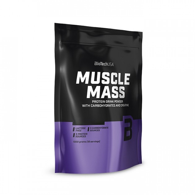

Гейнер BioTech Muscle Mass 1 кг Клубника