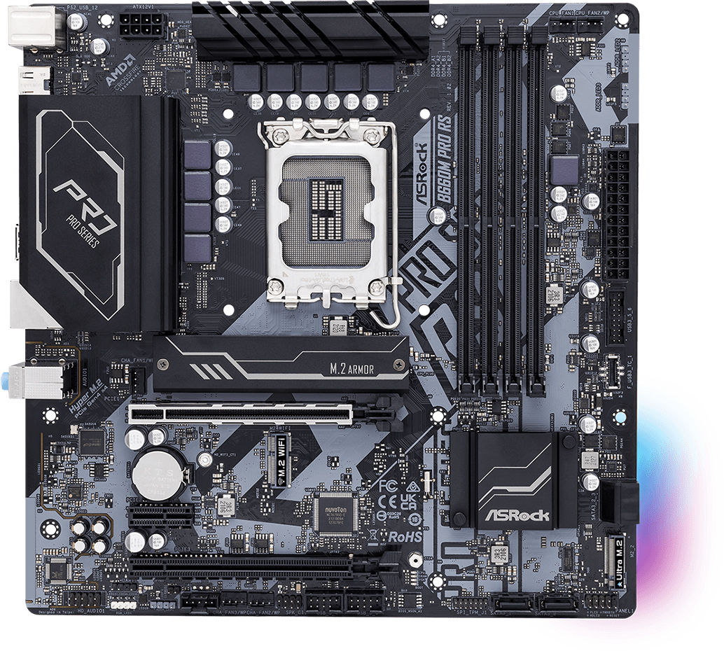 

Материнская плата ASRock B660M Pro RS (s1700, Intel B660, PCI-Ex16)