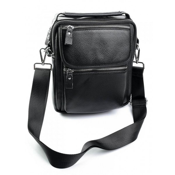 

Кожаная сумка-борсетка мужская BagMan 8209 Black