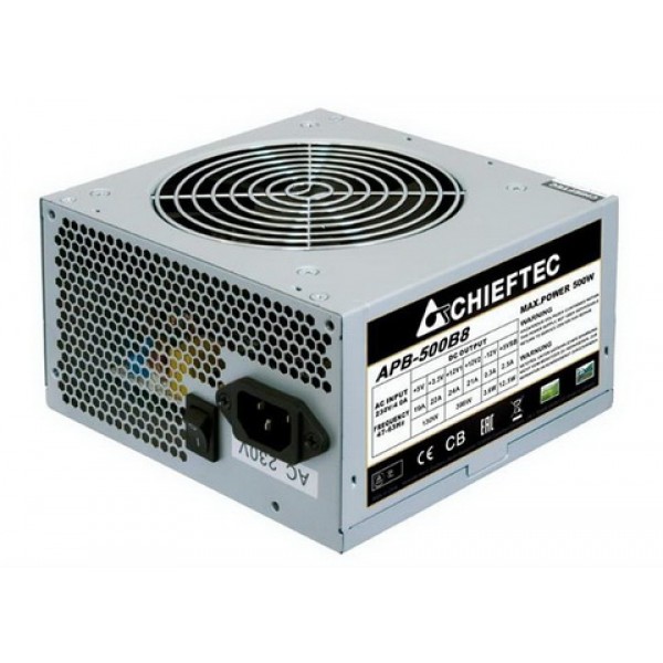 

Блок питания Chieftec APB-500B8 Value, ATX 2.3, APFC, 12cm fan, КПД >80%, bulk