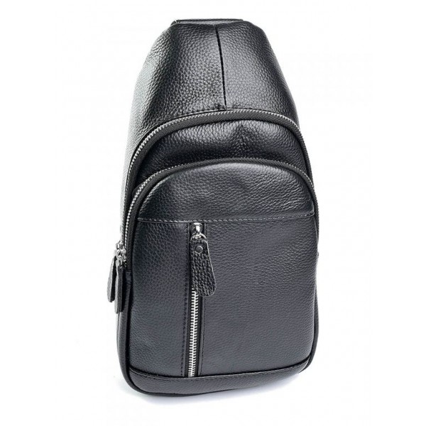 

Сумка слинг кожаная мужская BagMan 690 Black
