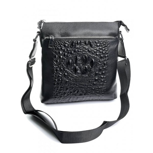 

Сумка из натуральной кожи мужская BagMan 66281-7 Black