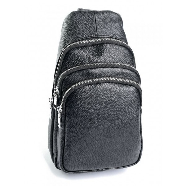 

Сумка-слинг из кожи мужская BagMan 3316-2 Black