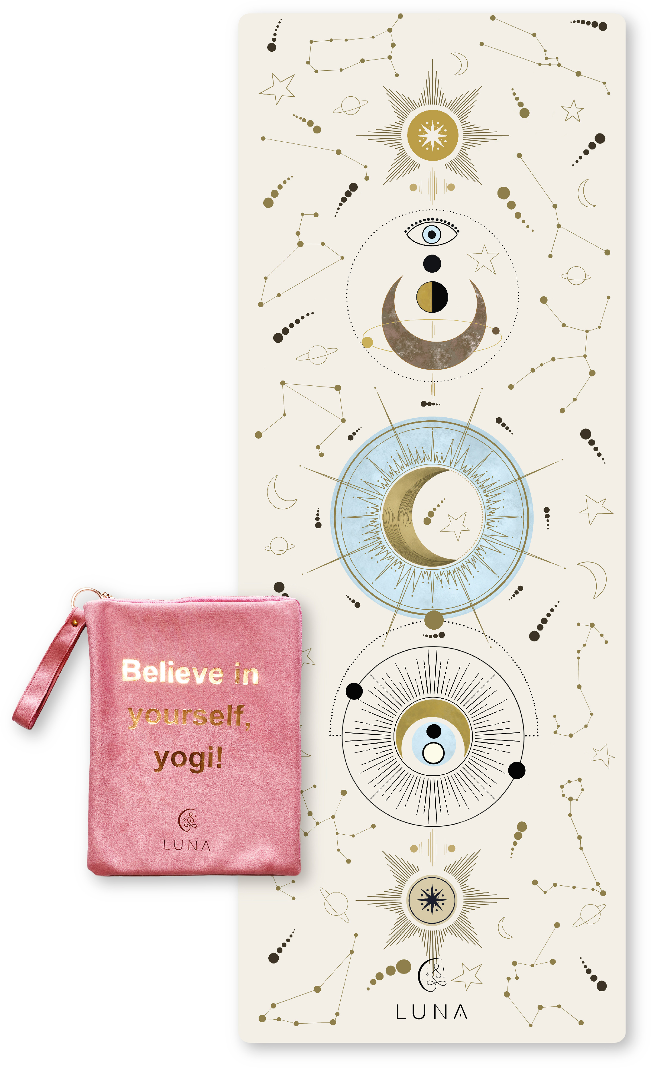 

Премиальный коврик для йоги Luna Yoga Mat Travel 1830х610х1.5 мм Night Sky (LunaYogaTravelNS)
