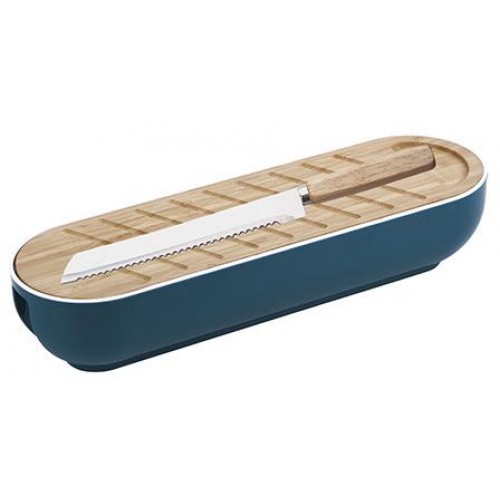 

Хлебница Bergner Brendan 40х11.8х8.3см пластиковая, с доской и ножом для хлеба