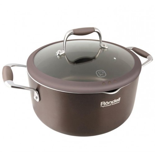 

Кастрюля Rondell Mocco 3.5л со стеклянной крышкой и антипригарным покрытием