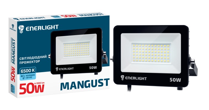 

Прожектор светодиодный ENERLIGHT MANGUST 50Вт 6500K IP65 (MANGUST50SMD80С)