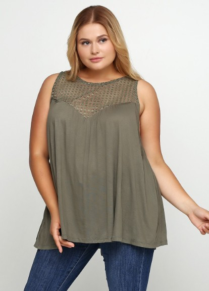 

Майка женская H&M XL / хаки, Майка женская H&M XL 52/54 хаки