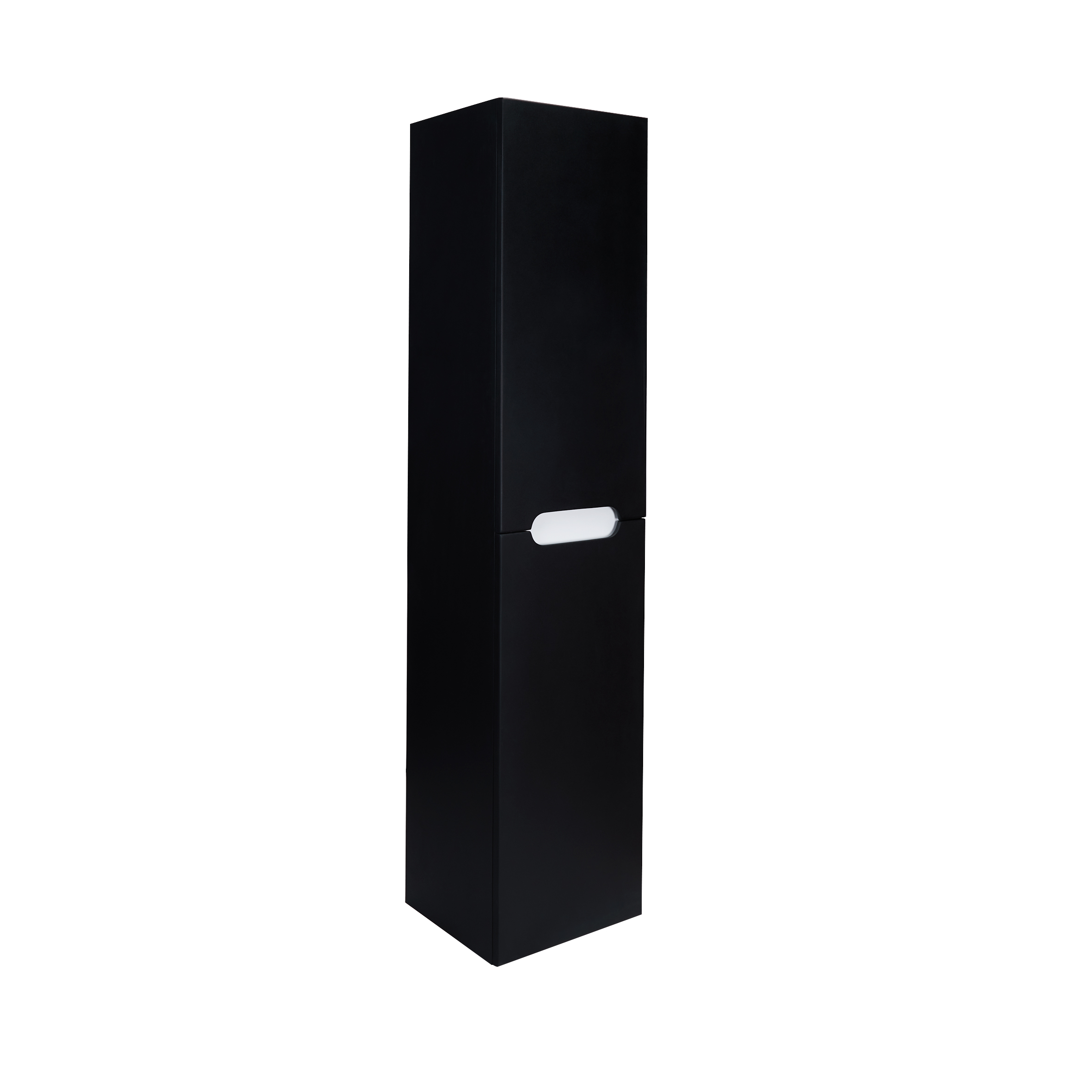 

Пенал подвесной Qtap Virgo 350х1600х316 Black/White с корзиной для белья QT1876PP1652KRBW