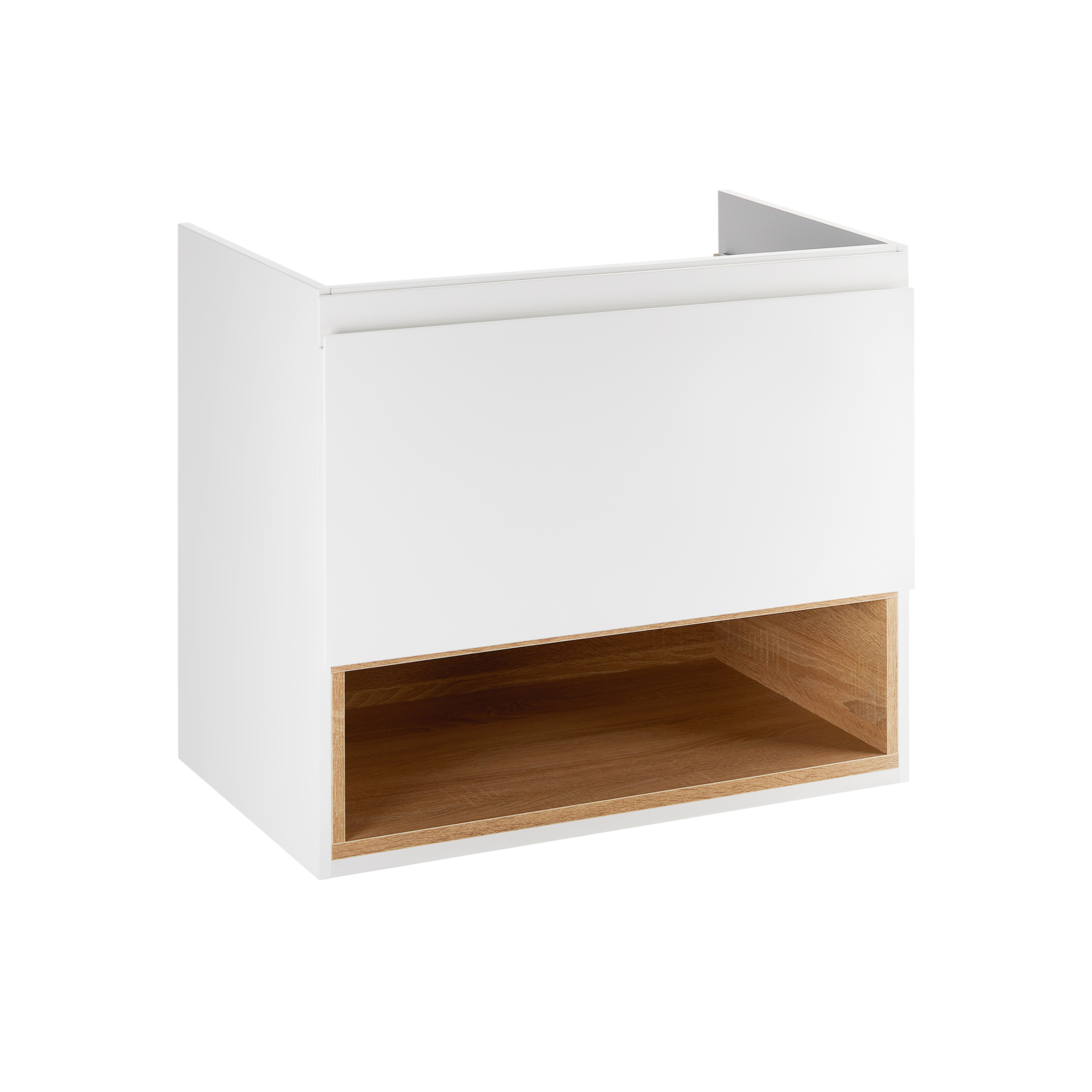 

Тумба подвесная Qtap Robin 600х580х437 White/Whitish oak QT1374TPВ6001WWO