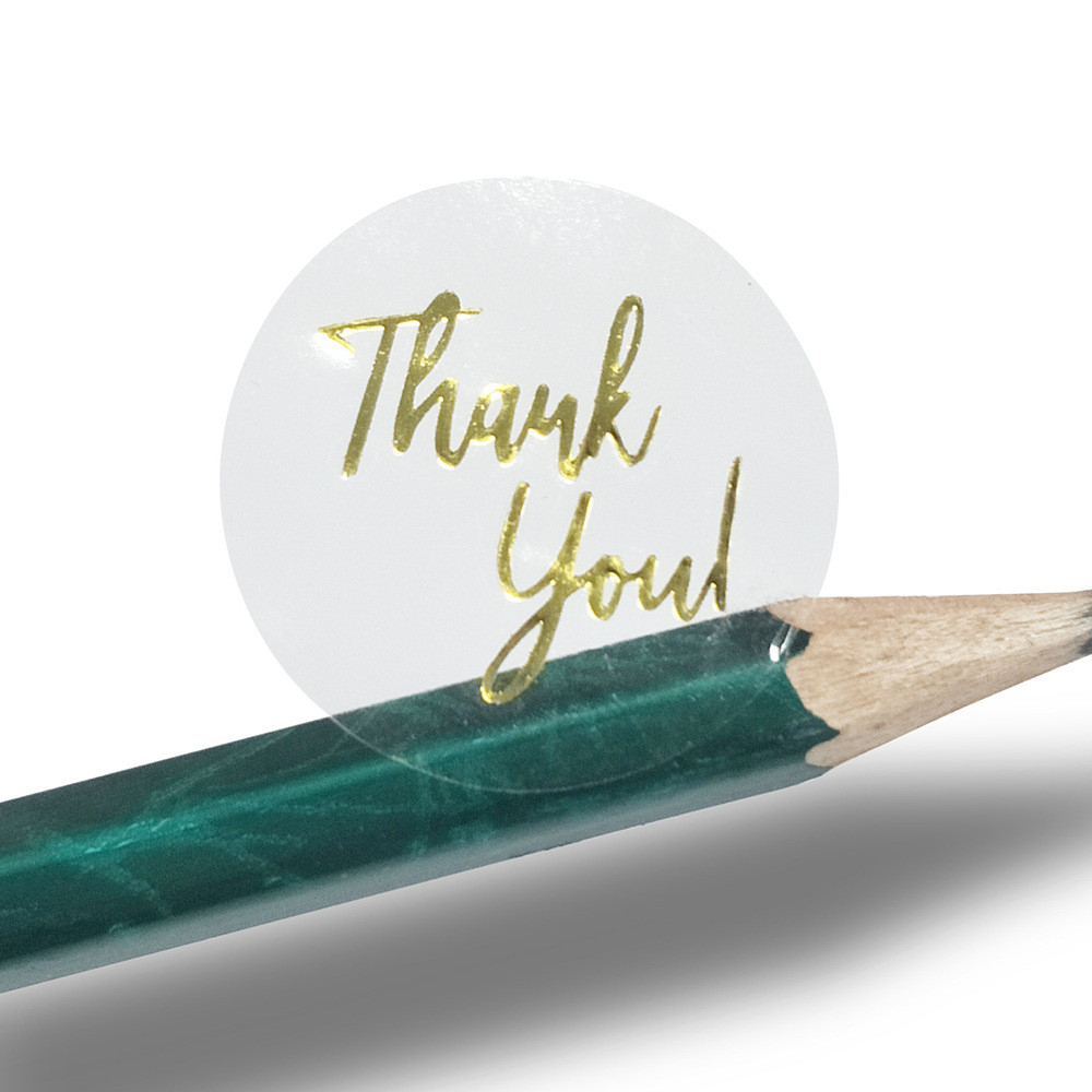 

Наклейки стикеры "Thank you" 500 шт прозрачные