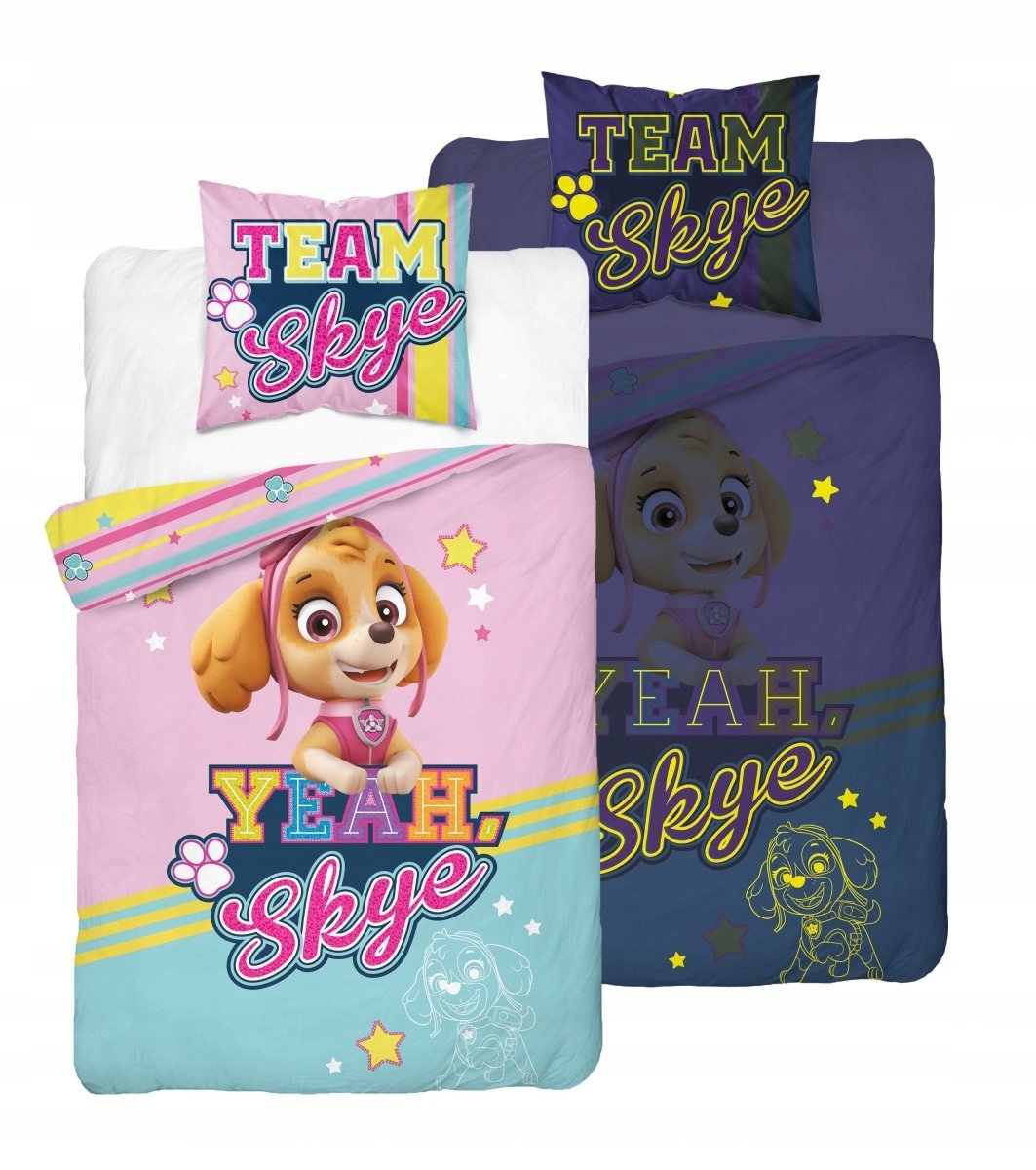 

Детское постельное белье Щенячий патруль (наволочка+пододеяльник), хлопок, двухстороннее, по лицензии Psi Patrol 140 x 200 см (PAW PATROL PP_18) светится в темноте