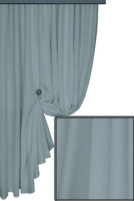 

Портьеры Soft 19 Турция Серо-Голубой(MG-MRS-735018), 275*170 см (2 шт.)