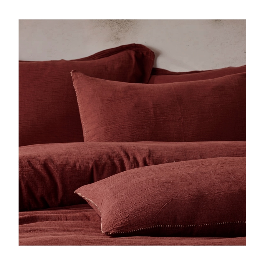 

Постельное белье Buldans - Agora burnt bordo бордовый Евро