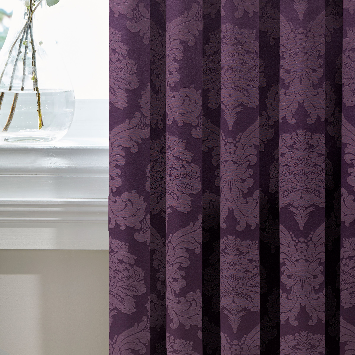 

Шторы Испания MacroHorizon DAMASK Фиолетовый, 270*135 см (2 шт.)