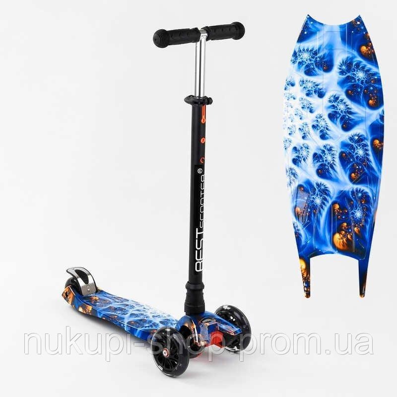 

Трехколесный Самокат 779-1505 MAXI Best Scooter пластмассовый, 4 колеса PU, Свет