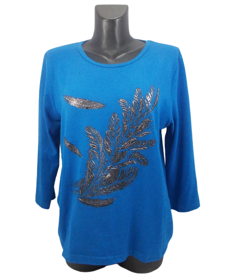 

Женский кофта Rbossi 1052 - голубая, Женский кофта Rbossi 1052 L-XL голубая