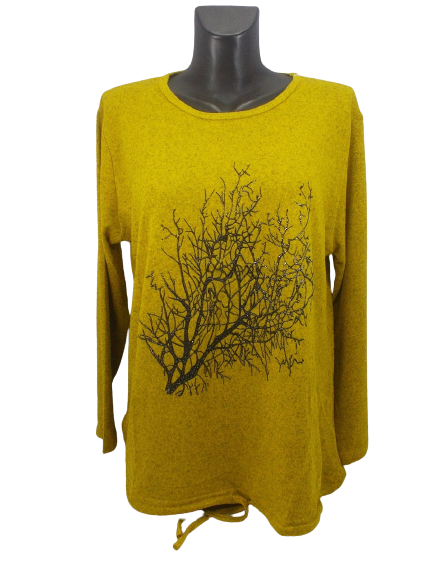 

Женская кофта Rbossi 1008 - горчица, Женская кофта Rbossi 1008 3XL-4XL горчица