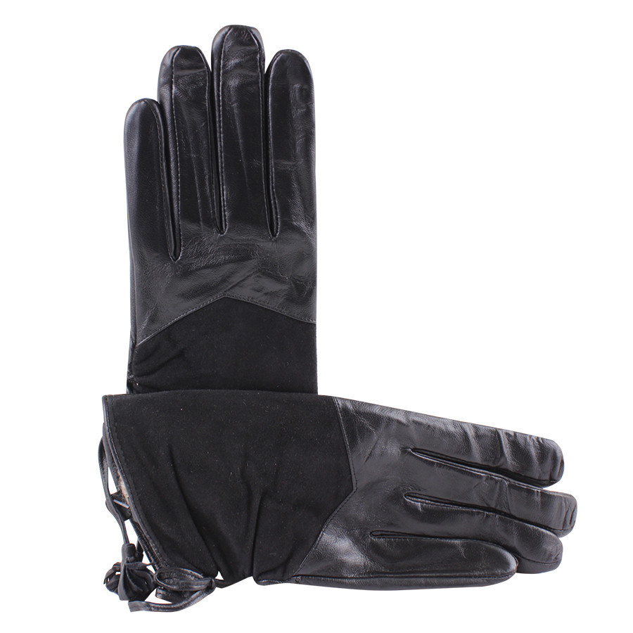 

Перчатки женские Кожаные de esse 7.5 Черные L129-1T