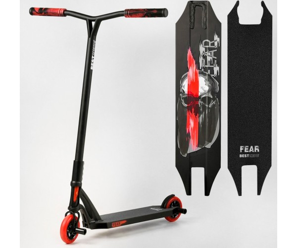 

Самокат трюковый Best Scooter Fear MT50599, алюминиевая дека, колеса 120мм, SCS-система, пеги, подшипники ABEC-9, Красный
