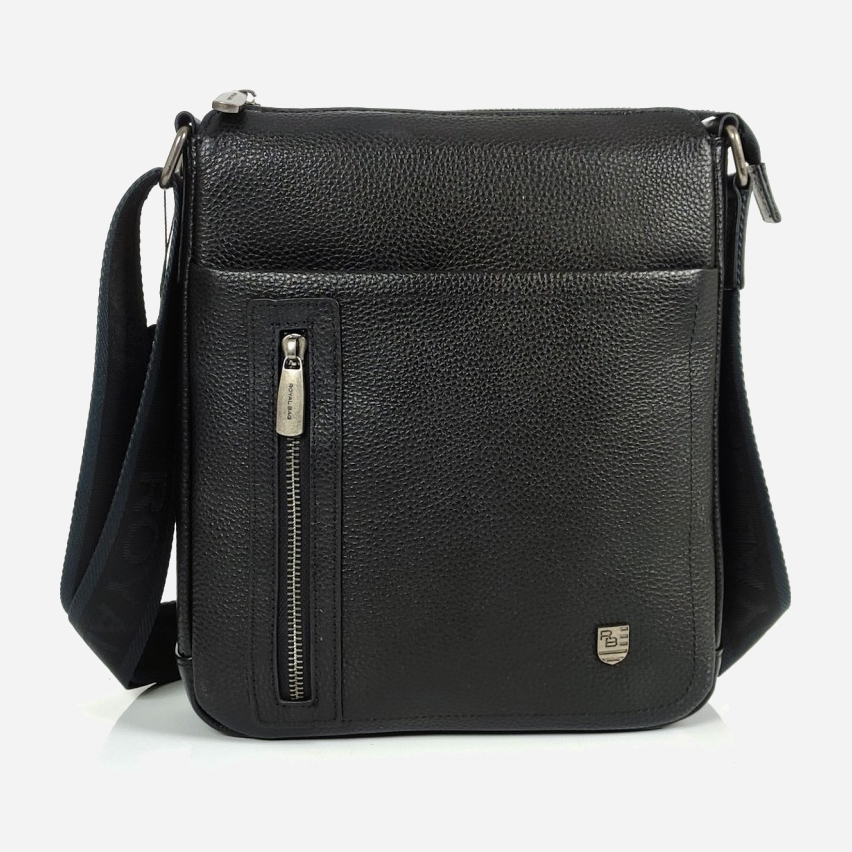

Мужская сумка кожаная RoyalBag RB-F-SM8-17629A Черная