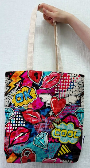 

Экосумка шоппер 4Profi "Cool Grafity" двунитка (хлопок) белая 23843