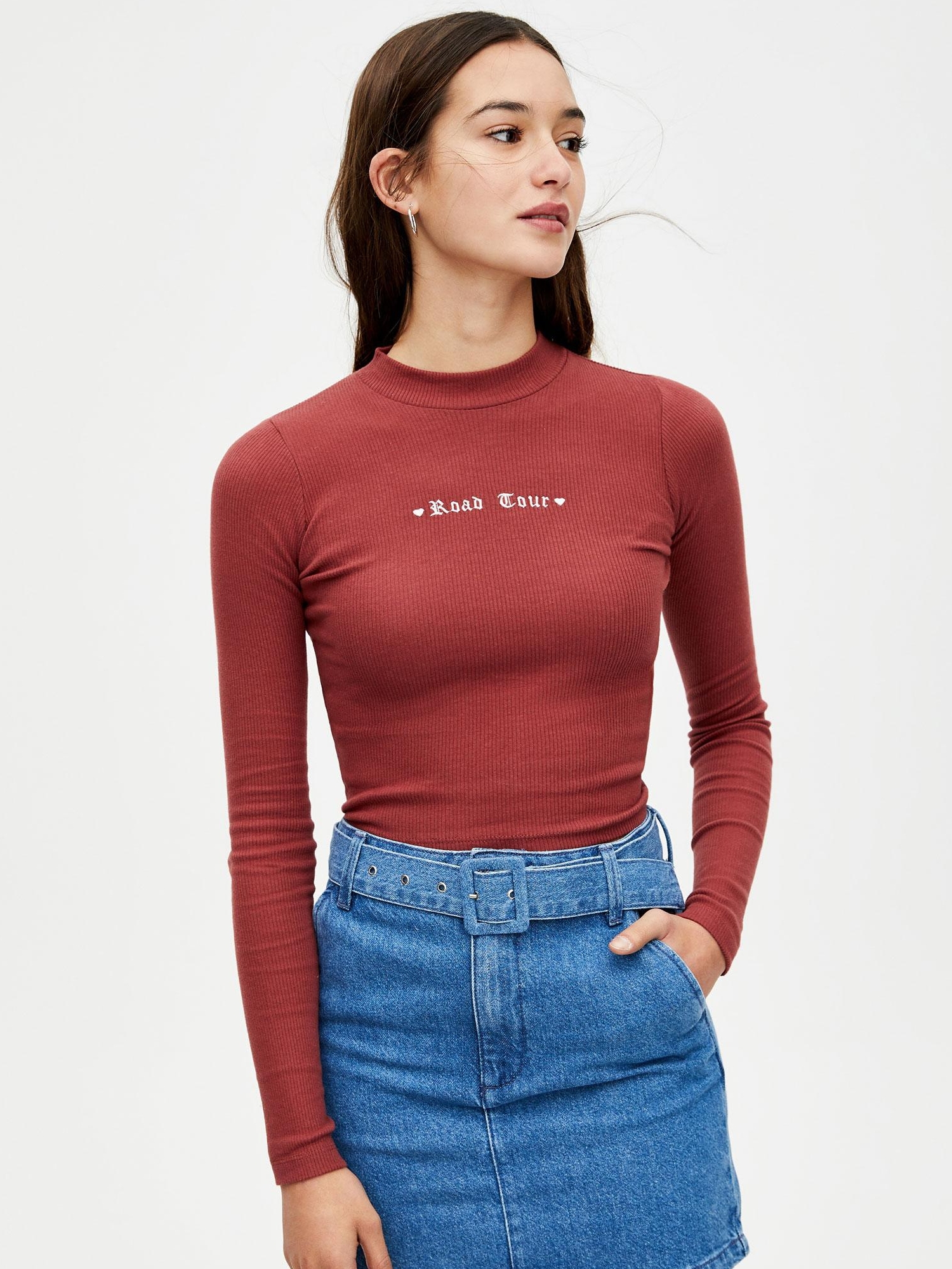 

Топ Pull & Bear XAZ221112RLLP  Терракотовый, Топ Pull & Bear XAZ221112RLLP XS Терракотовый