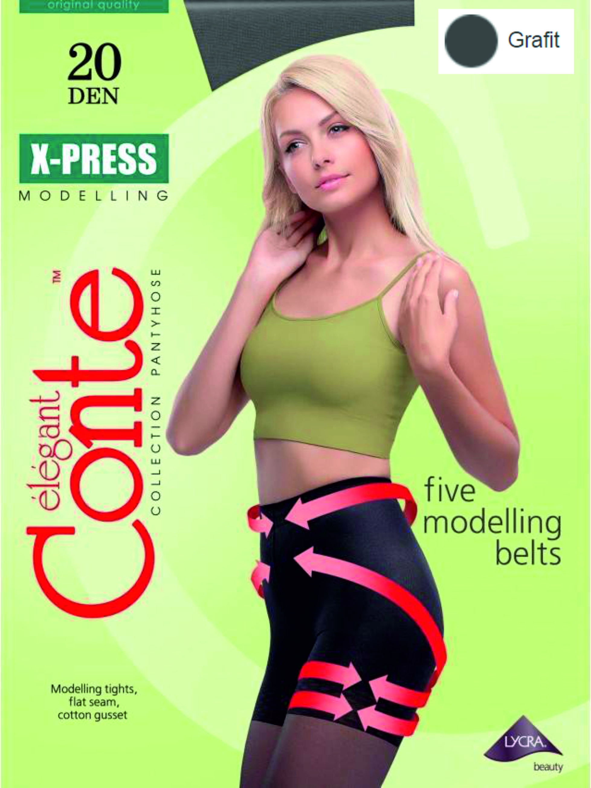 

Колготки моделюючі Conte X-Press 20 den 5 () Grafit, Колготки моделюючі Conte X-Press 20 den 5 (XL) Grafit