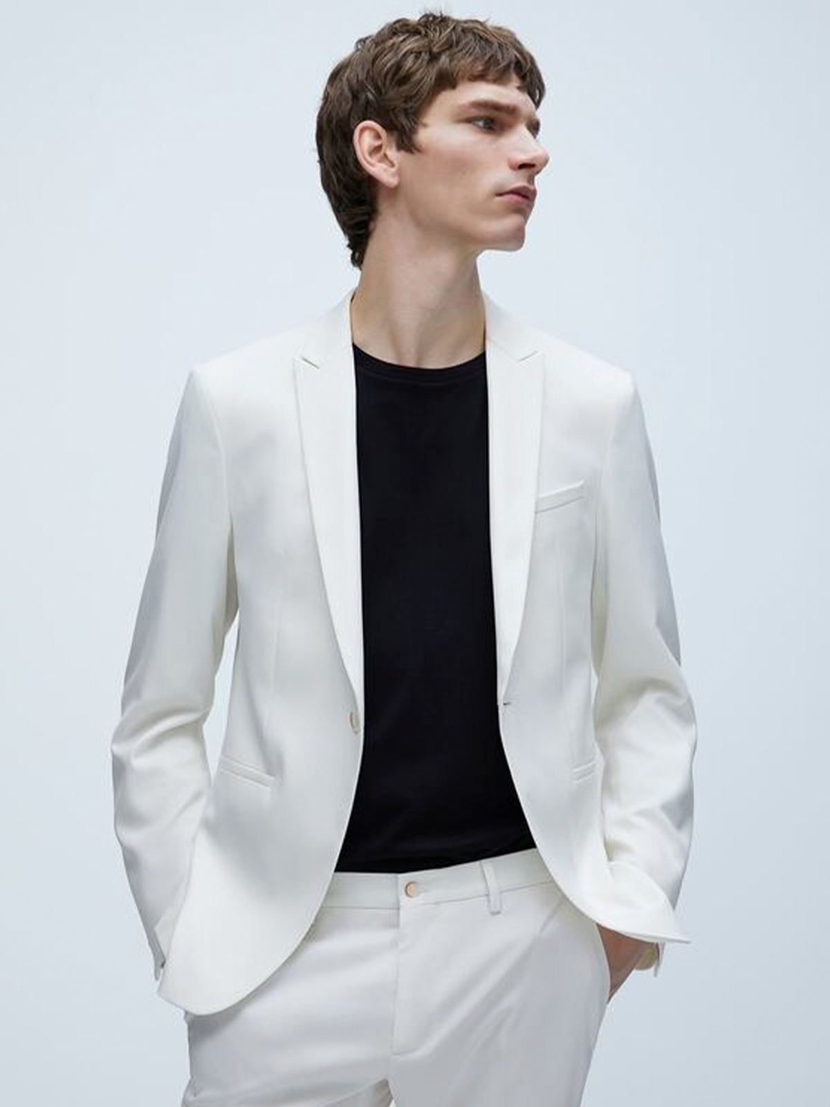 

Пиджак Zara 4301-500-251  Белый, Пиджак Zara 4301-500-251 46 Белый
