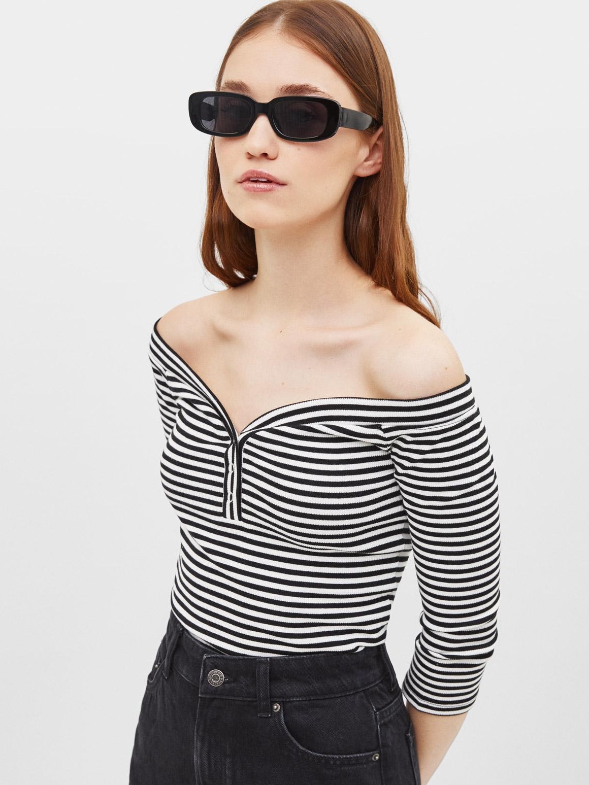 

Топ Bershka XAZ282357LFCL  Белый с черным, Топ Bershka XAZ282357LFCL S Белый с черным