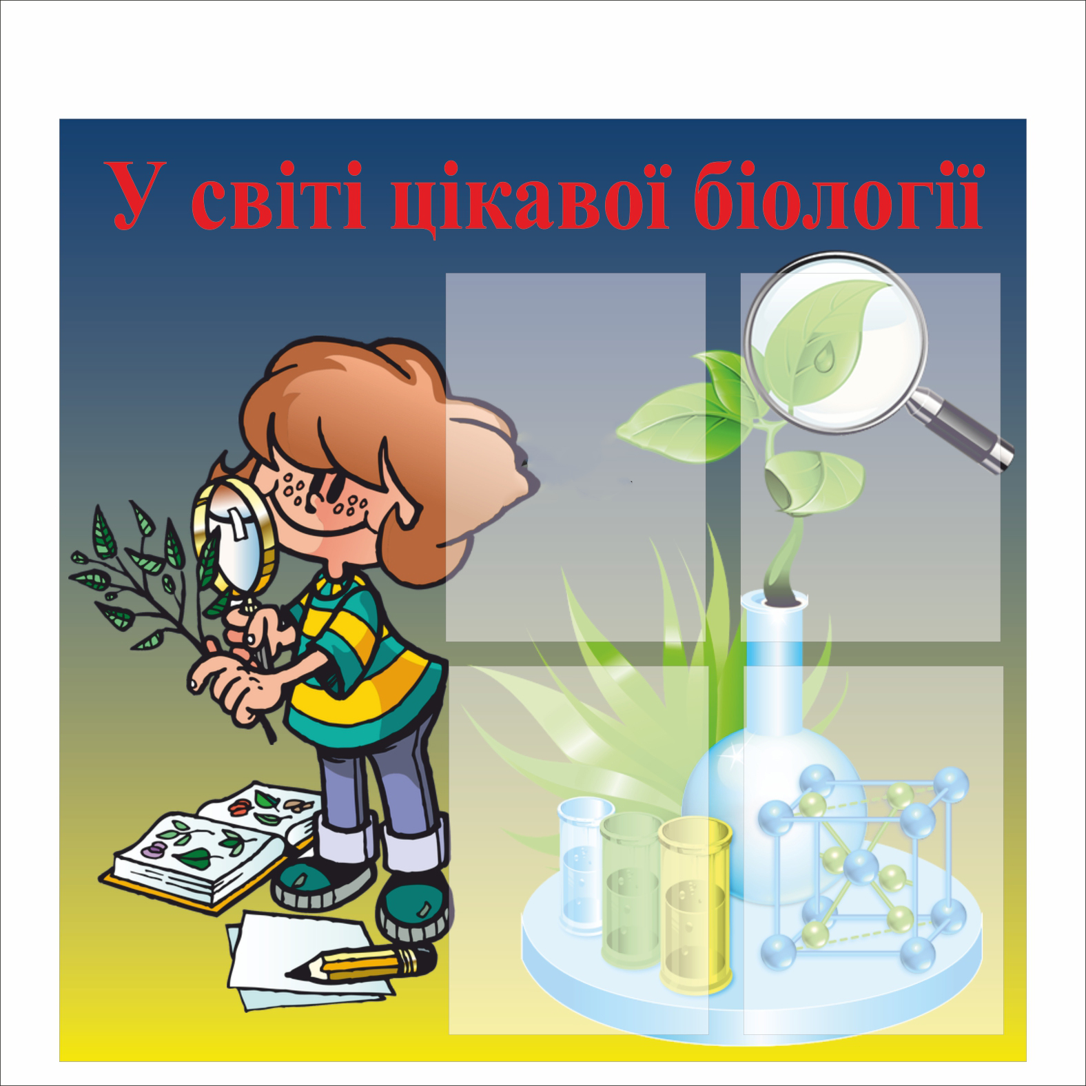 

Стенд Vivay "У світі цікавої біології" 78x80 см (1566970)
