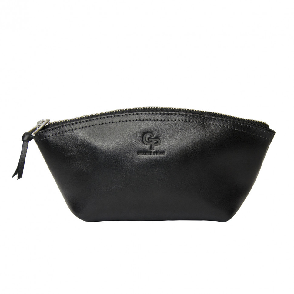 

Косметичка Grande Pelle 805610 глянцевая кожа черная