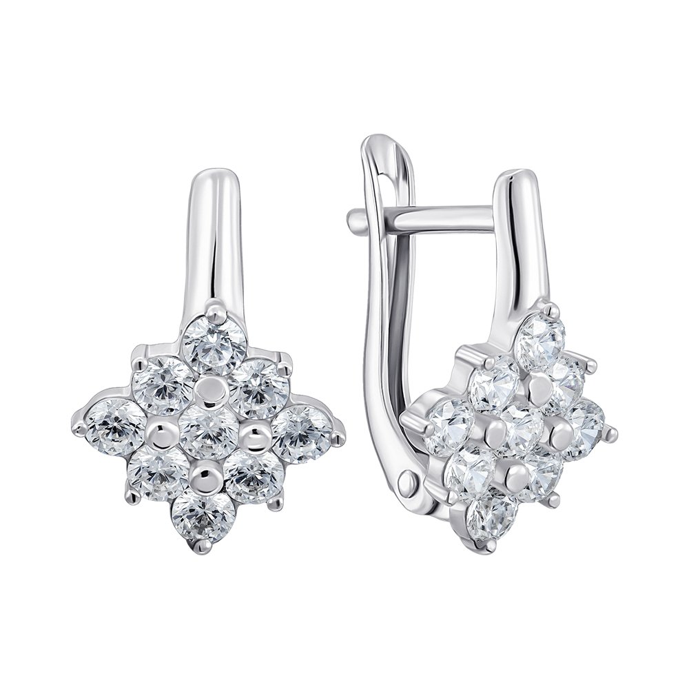 

Серебряные сережки с фианитами 000151406