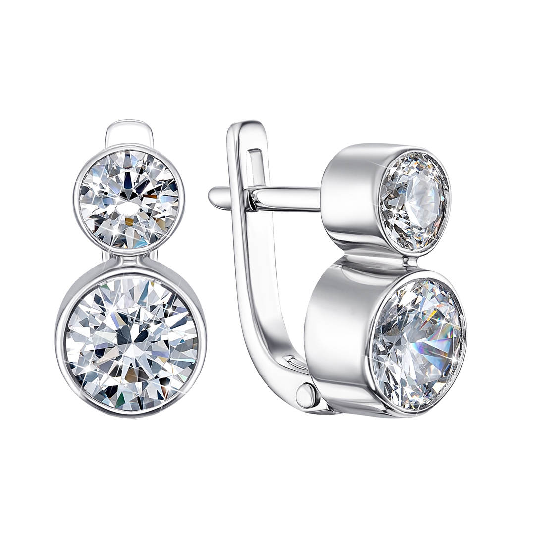 

Серебряные серьги с фианитами S Zirconia и родированием 000129700