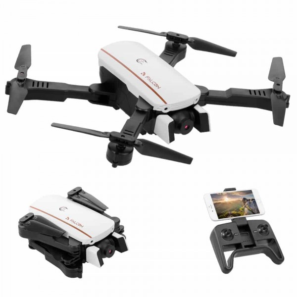 

Квадрокоптер Falcon 1808 White – с камерой 4K, FPV, барометром, до 15 мин