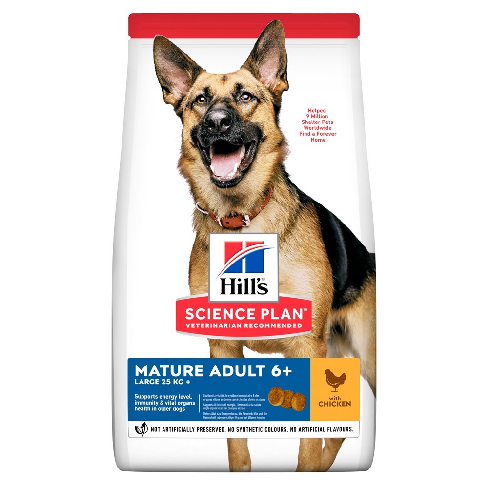 

Сухой корм для собак крупных пород старше 6 лет Hill's Science Plan Mature Adult Large Breed с курицей - 14 кг (604371) (52742025926)