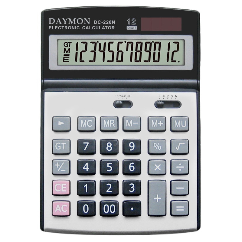 

Калькулятор бухгалтерский Daymon 130x185 мм 12 разрядный (DC-220N)