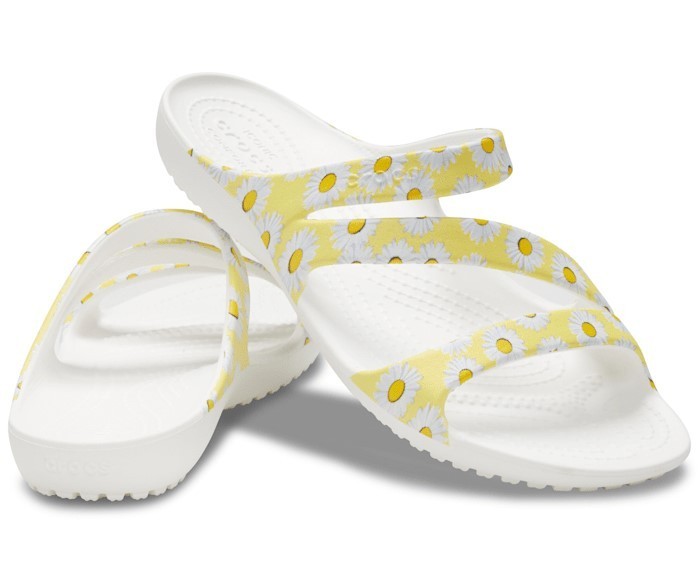 

Шлепанцы Crocs Kadee II Graphic, W9, принт-ромашки, 39-40