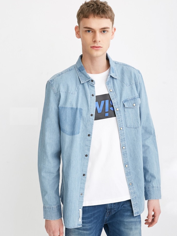 

Рубашка Jack & Jones 217405503  Синий, Рубашка Jack & Jones 217405503 XS Синий