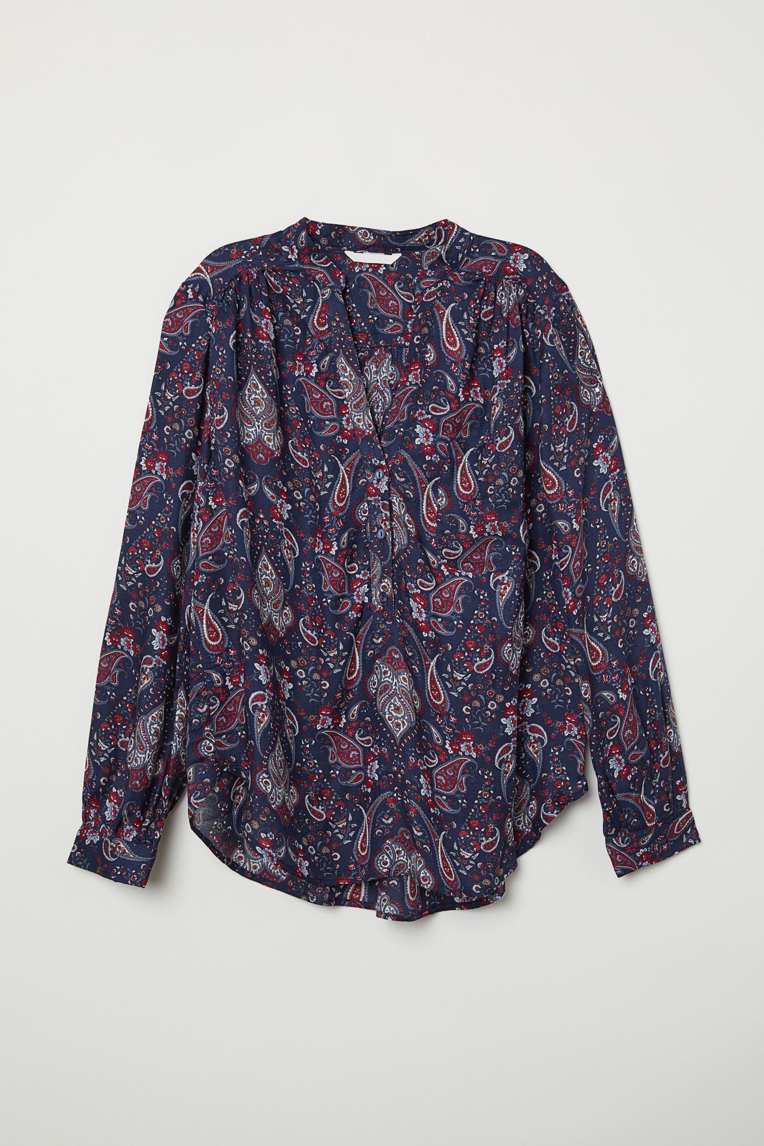 

Блуза H&M 40 темно синий узор 22126574158