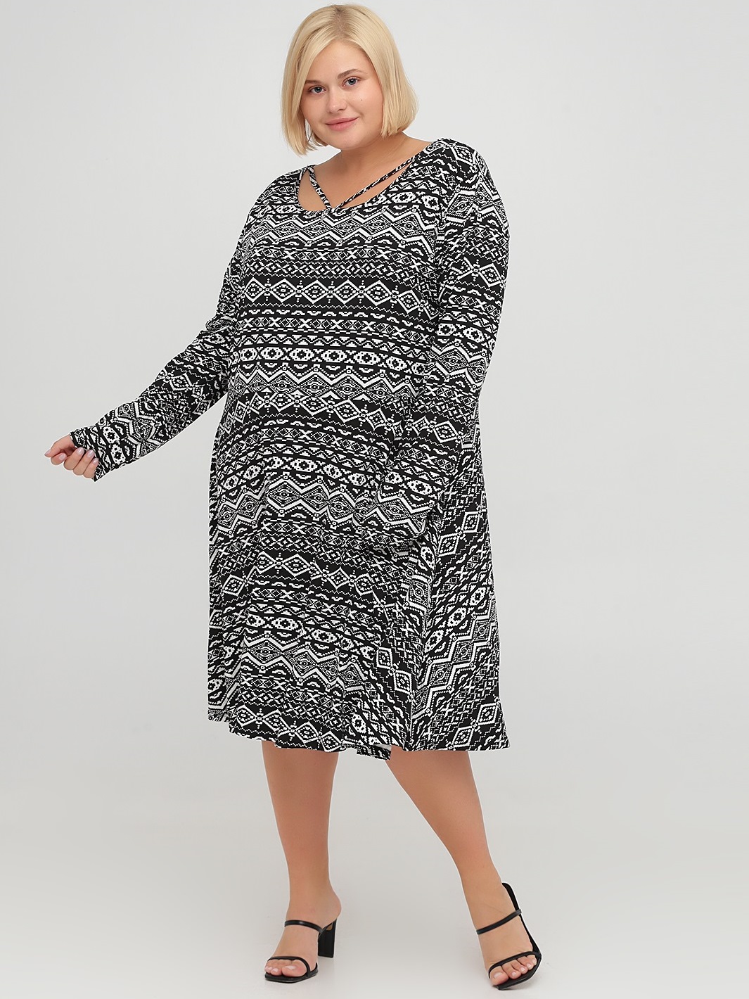 

Кэжуал платье с орнаментом ASOS 250918-3  Орнамент, Кэжуал платье с орнаментом ASOS 250918-3 5XL Орнамент