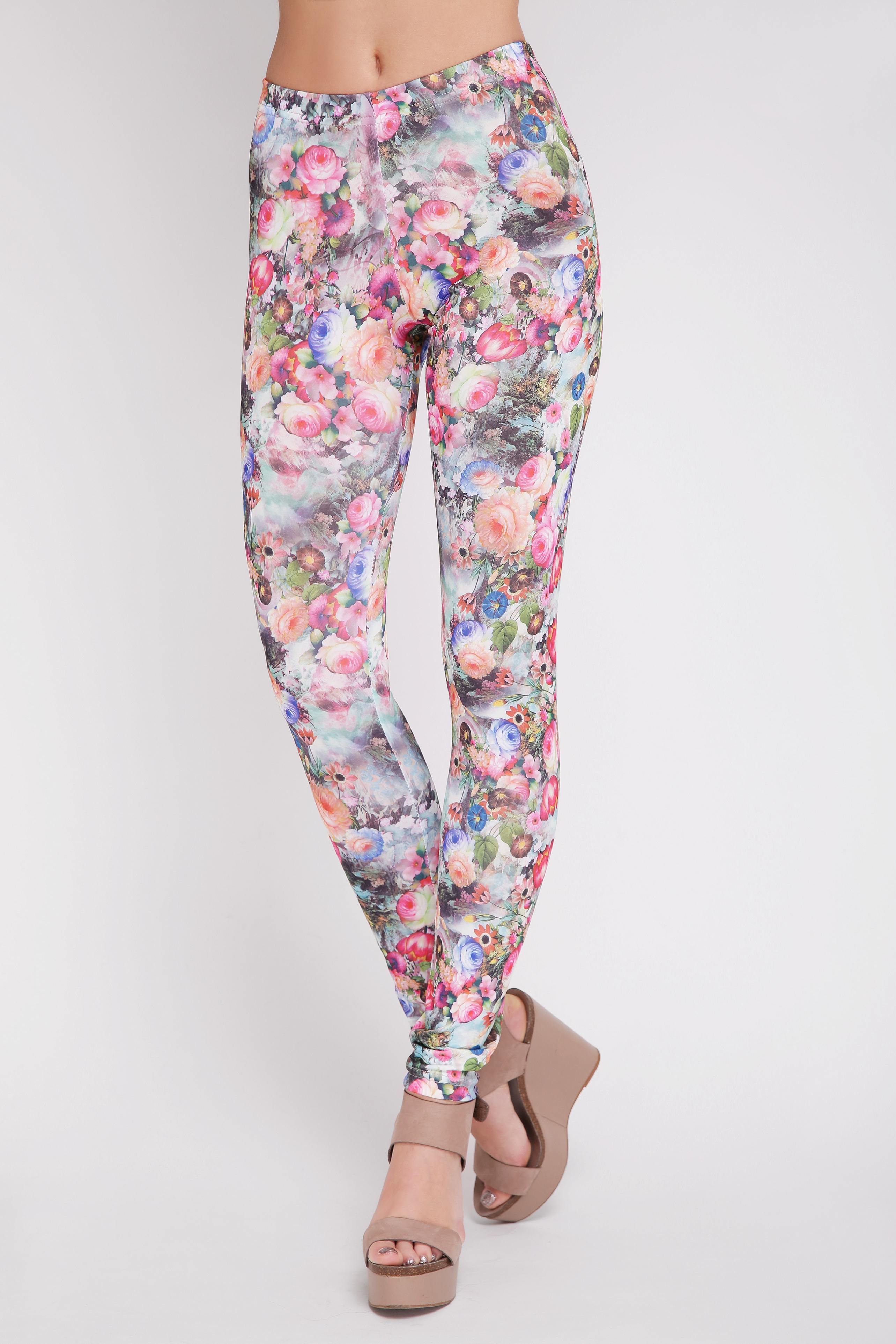 

Лосины ARTSTYLE LEGGINGS FLOWER LSN-189E (розы розовые) 40 (LSN-189E)