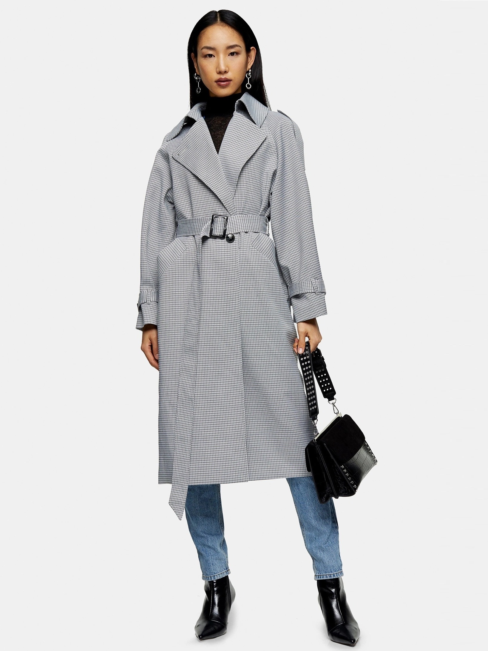 

Тренч TOPSHOP 07L29SMUL  Клетка, Тренч TOPSHOP 07L29SMUL S Клетка