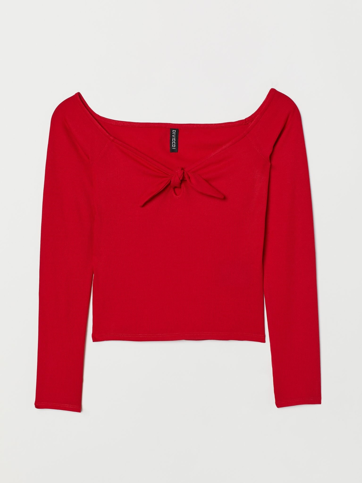 

Топ с открытыми плечами H&M 0681561 2XS Красный