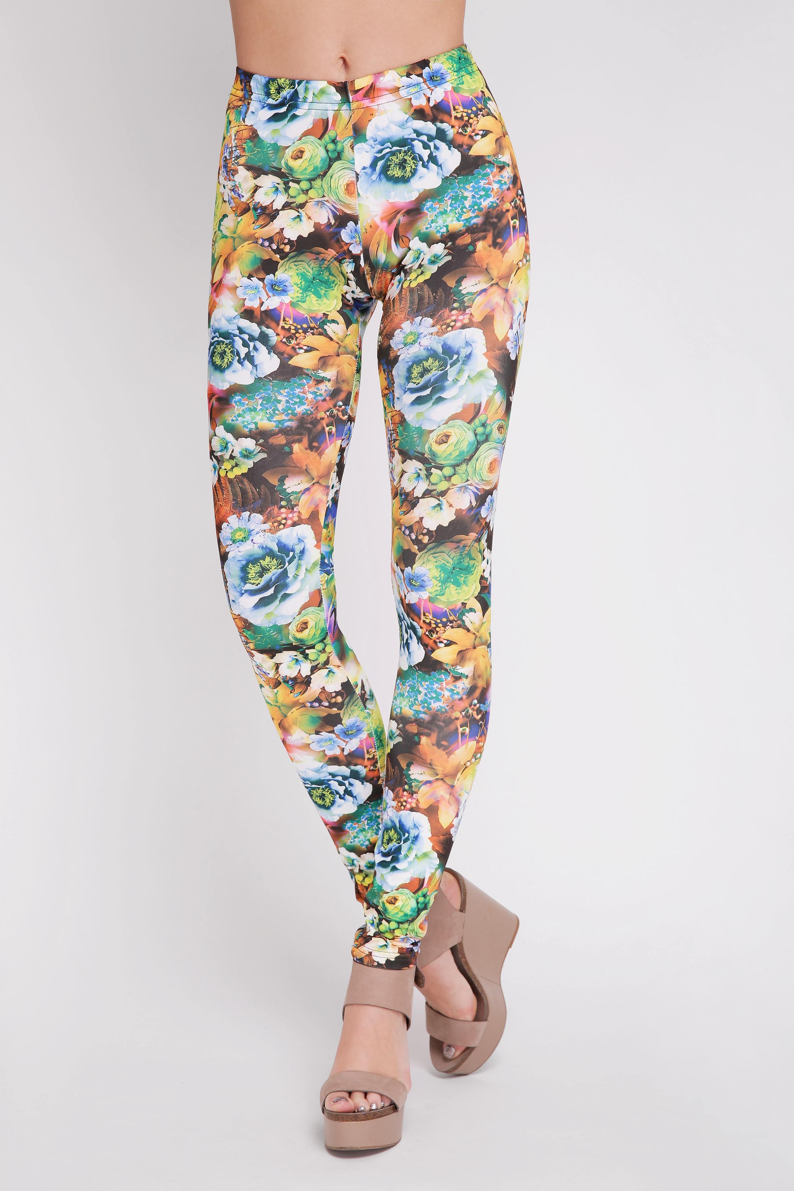 

Лосины ARTSTYLE LEGGINGS FLOWER LSN-189G (анютины глазки) 40 (LSN-189G)