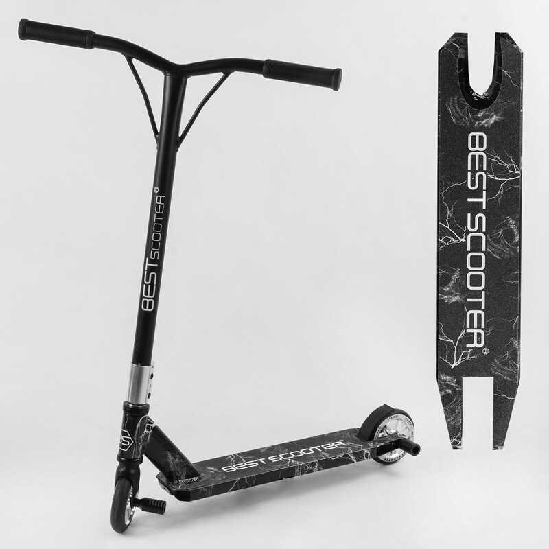 

Самокат трюковый 43598 Best Scooter HIC-система, пеги, алюм. диск и дека, колёса PU, d=110мм, ширина руля - 52 см, высота руля от пола 84 см
