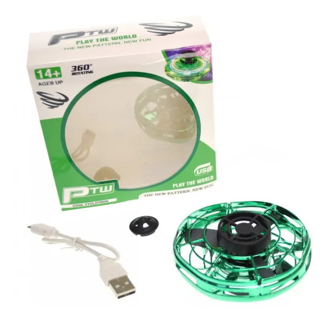 

Спинер летающий "FLY SPINNER" 008FS Bambi игрушка-антистресс с LED подсветкой Зеленый