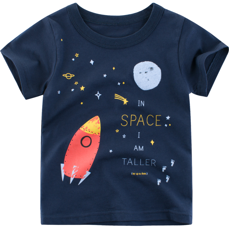 

Футболка для мальчика с принтом космос синяя Space 27 KIDS (120) Синий