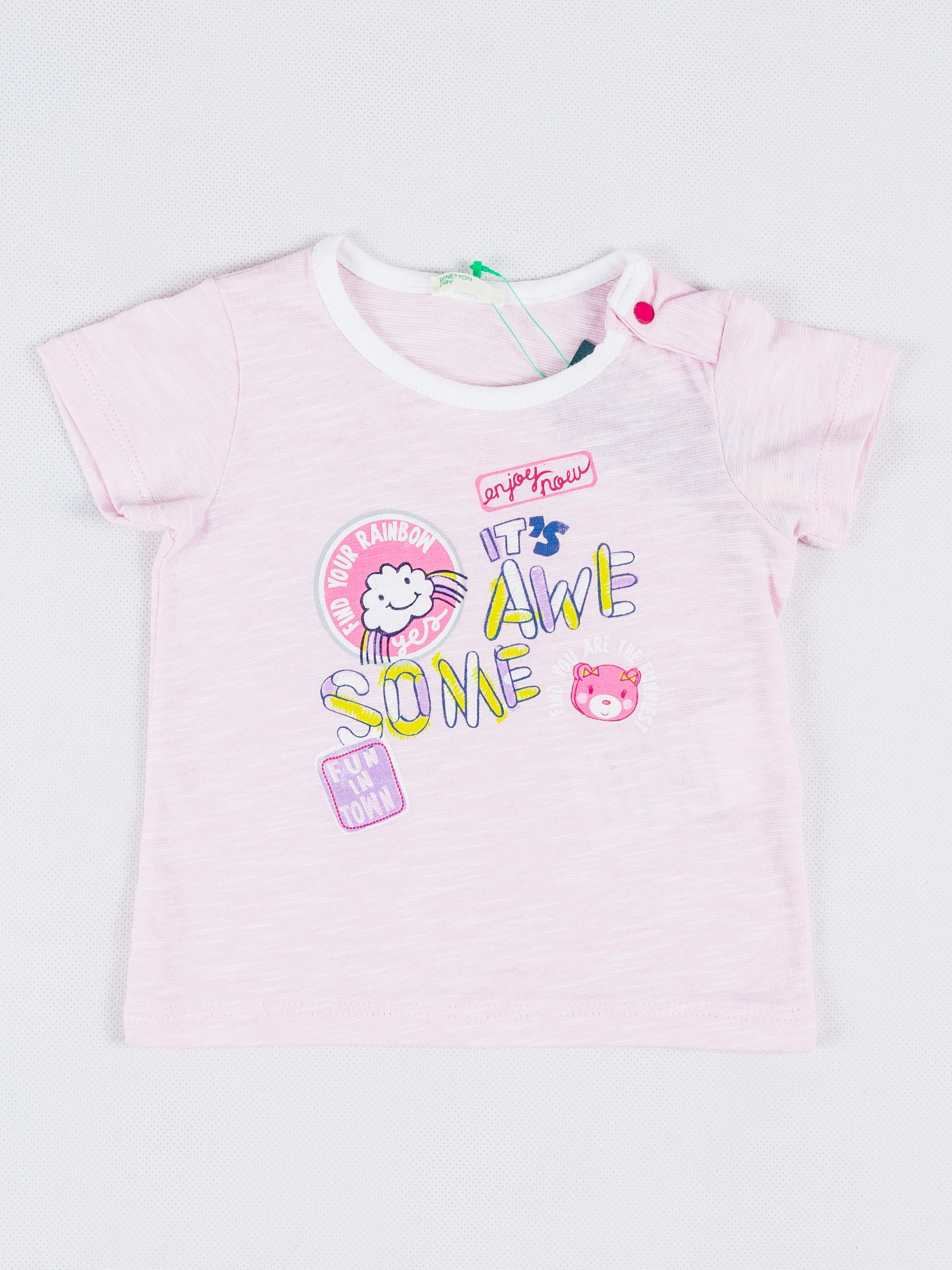 

Футболка Benetton BV30519-149 56 cm Розовый